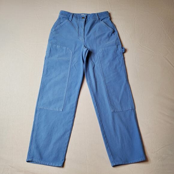 Aritzia Wilfred Free Women's Size 4 Brennan High Waist Utility Pants Blue - Picture 4 of 9